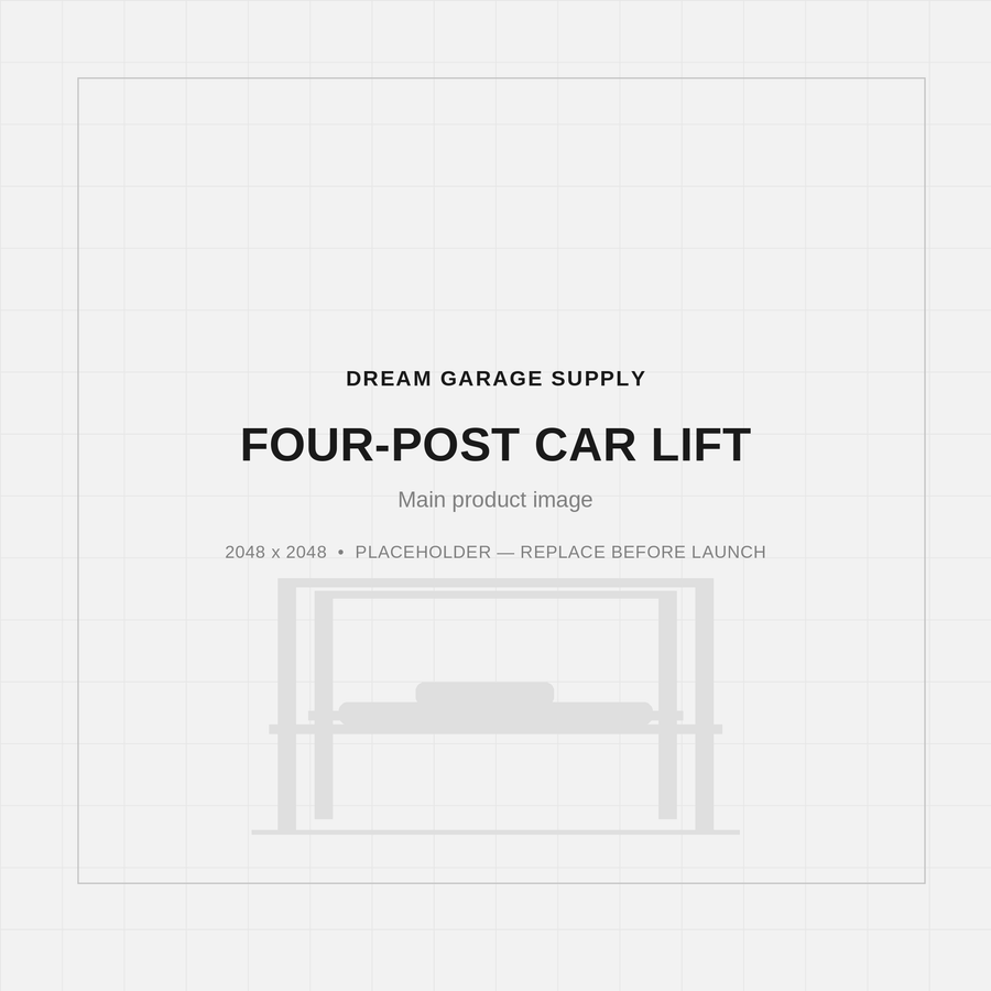 Four-Post Car Lift — 9,000 lb Capacity